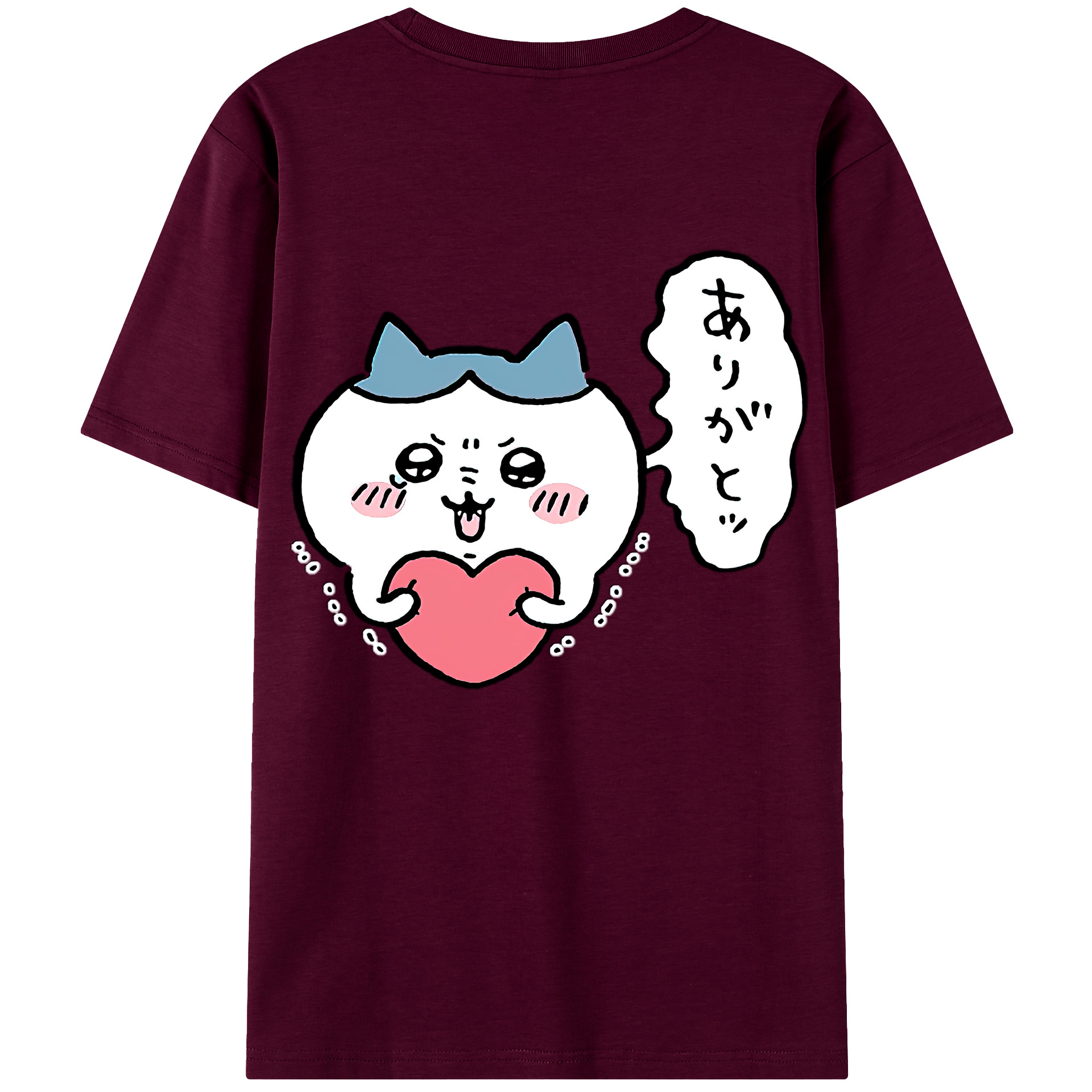 （画像用） ちいかわ ハチワレ Chii-kawa hachiware レディース半袖Tシャツ(バックプリント)
